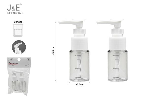 35ml botellas para viaje 2pcs
