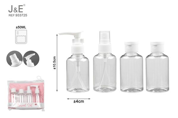 50ml botellas transparentes 4pcs