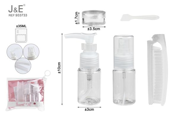 35ml set botellas para viaje