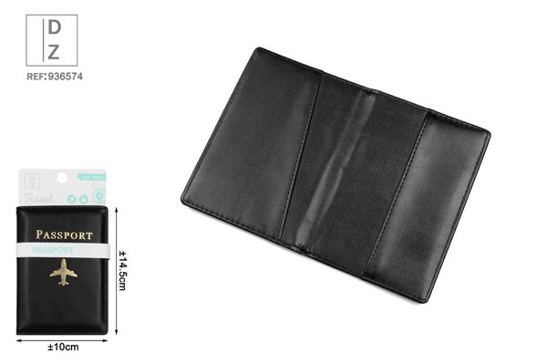 10cm*14.3cm fonda pasaporte negro