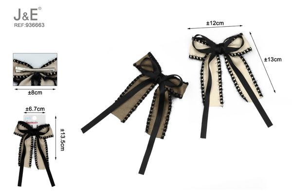 8cm lazos grandes con pinza de pelo