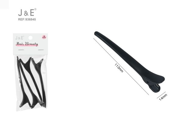 4pcs pinza de pelo negro