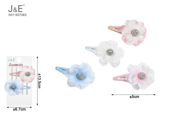 2pcs pinza de pelo flor