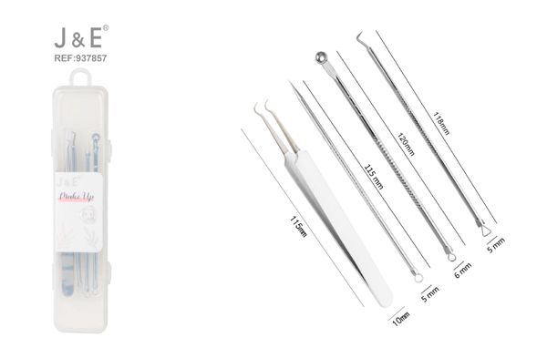 4pcs set de extractor de espinillas acne