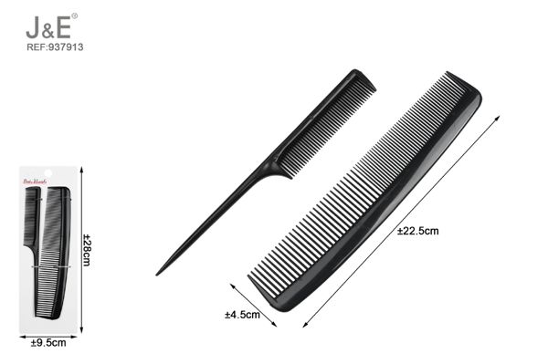 2pcs set de peine negro