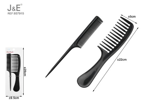 2pcs set de peine negro