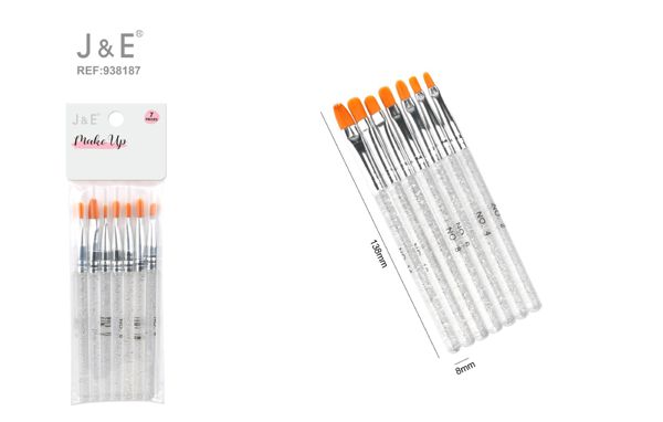 8pcs pinceles para arte de unas