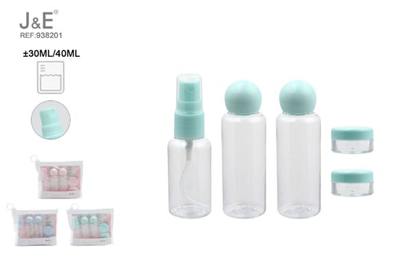 5pcs set de botella de viaje
