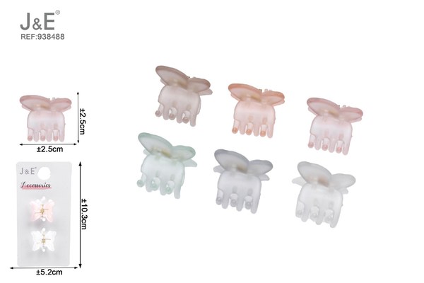 2.5cm 2pcs pinza de pelo