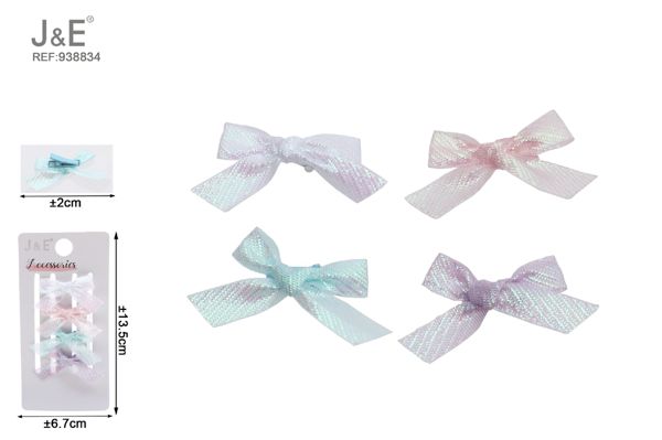 4pcs ±2cm pinza de pelo lazo