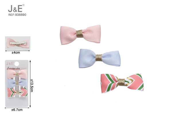 3pcs ±3cm pinza de pelo lazo