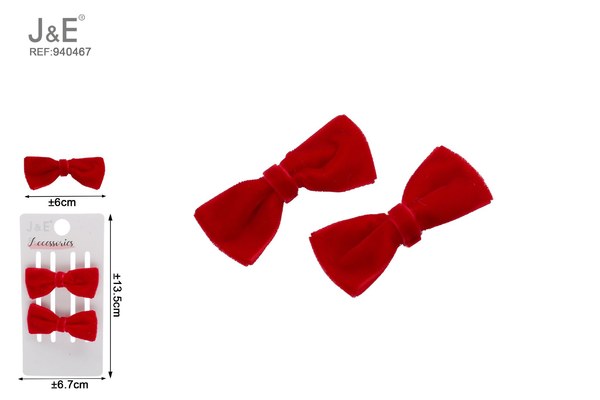 2pcs pinza de pelo color rojo