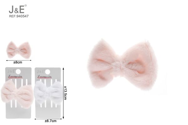 8cm pinza de pelo color rosa blanco