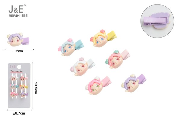 6pcs pinza de pelo