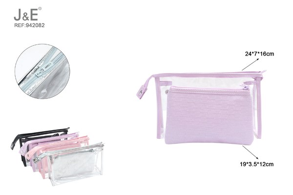 2pcs bolso de maquillaje