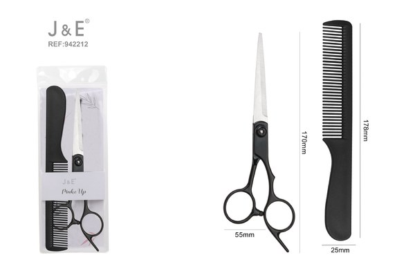 Kit corte de pelo 2 piezas tijera de corte y peine