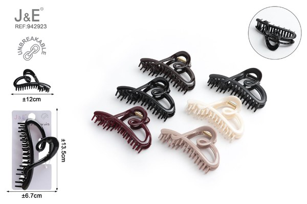 Pinza de pelo con peine 12cm