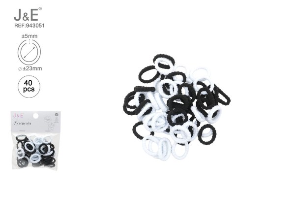 ±2.3cm coletro negro blanco 40pcs