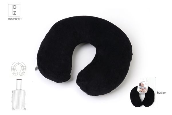 Almohada de viaje negro forma u mp,9,kuiui-ft
