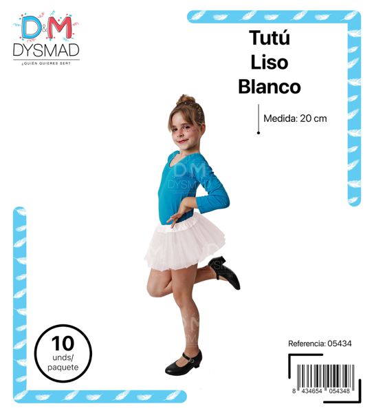 Tutu de 20cm blanco