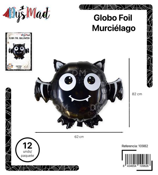 Globo halloween murcielago 82'62