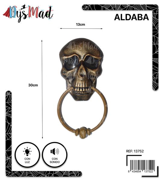 Timbre craneo bronce