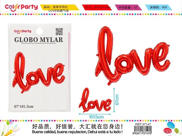 Globo mylar love67*101.5cm