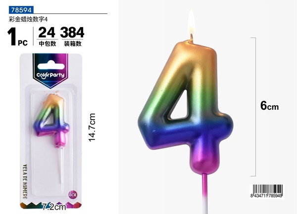 Vela de numero 4