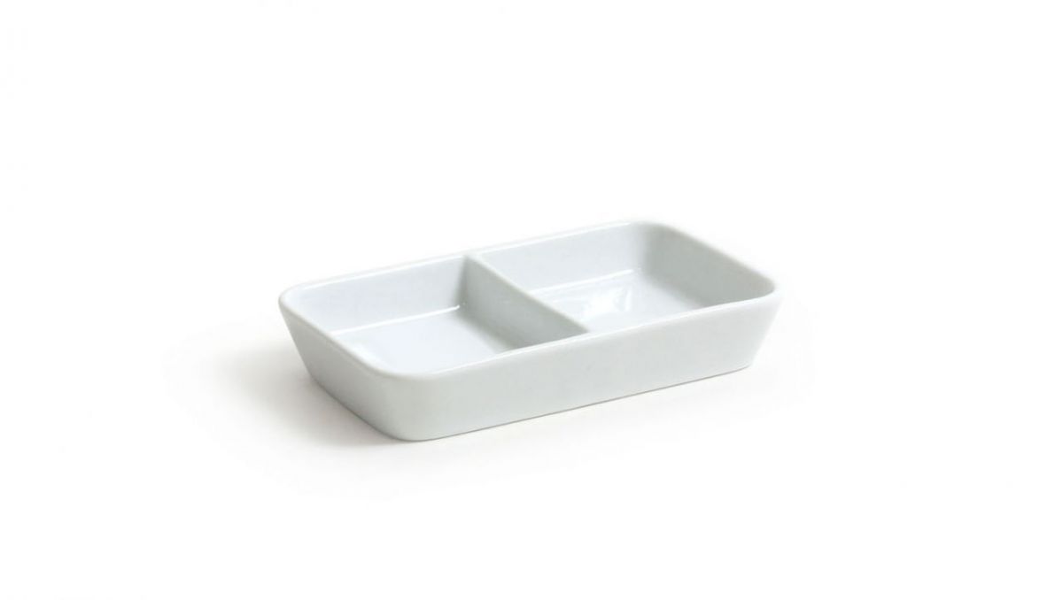 (f) bandeja 2 compartimentos 12x7x2.5cm "lat