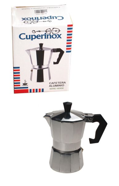 CAFETERA ALUMINIO 12 Tazas Serie Verde