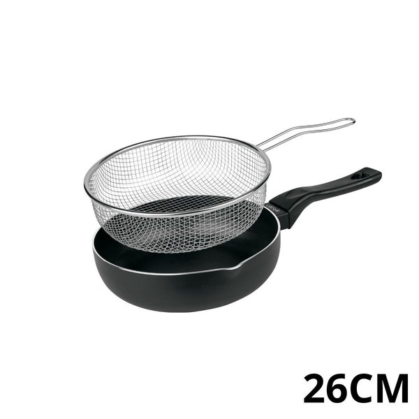 Sarten freidora con cestillo luxe 26 cm