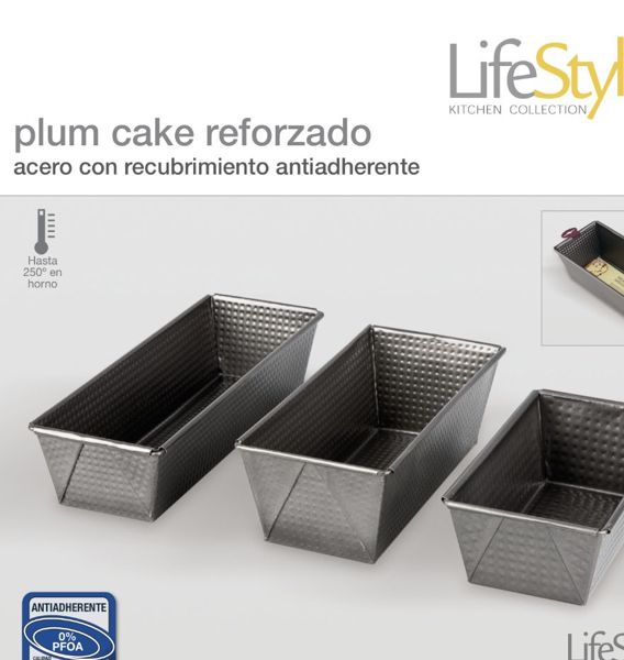 Molde plum cake reforzado antiad. 26x12x7,5 cm
