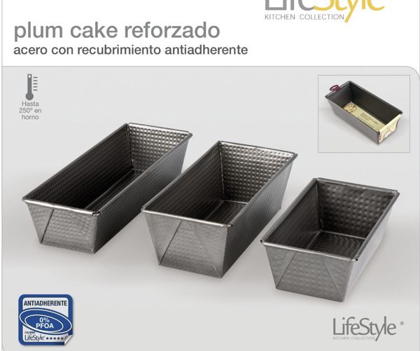 Molde plum cake reforzado antiad. 31x12x7,5 cm