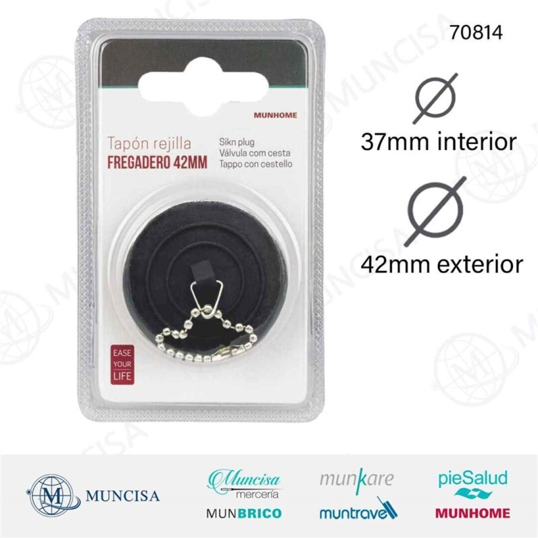 Tapón de fregadero 42mm c/cadena