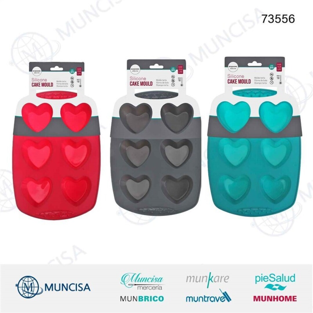 Moldes silicona 6cavidades 28.5x20.7xh3.5cm