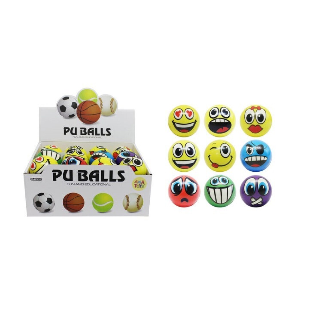Pelota de goma 6.3cm 24pcs