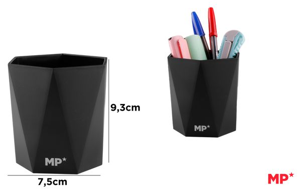 Portalápiz plástico negro.