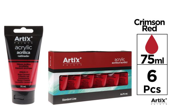 Pintura acrílica rojo carmesí 75 ml