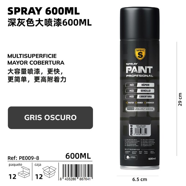 Gris oscuro 600ml
