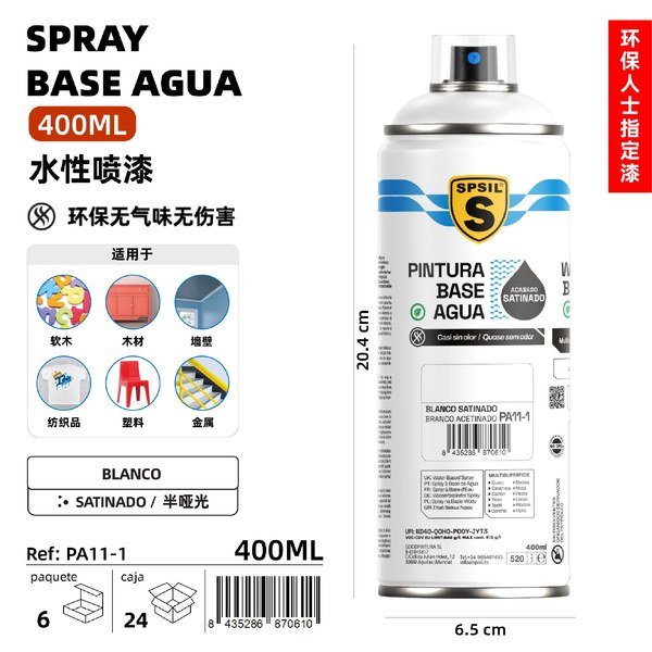 P.agua blanco satinado 400ml