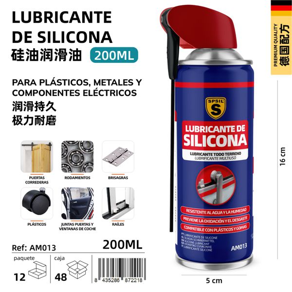 Spray lubricante de silicona 200ml