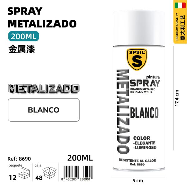 200ml blanco metalizado