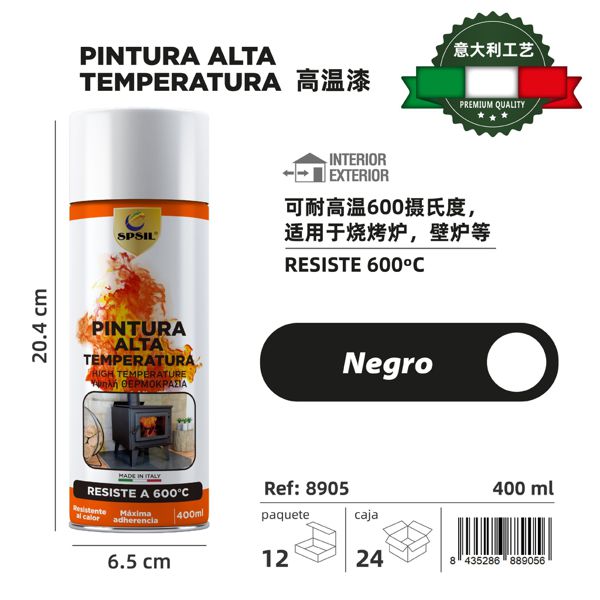 400ml alta temperatura negro