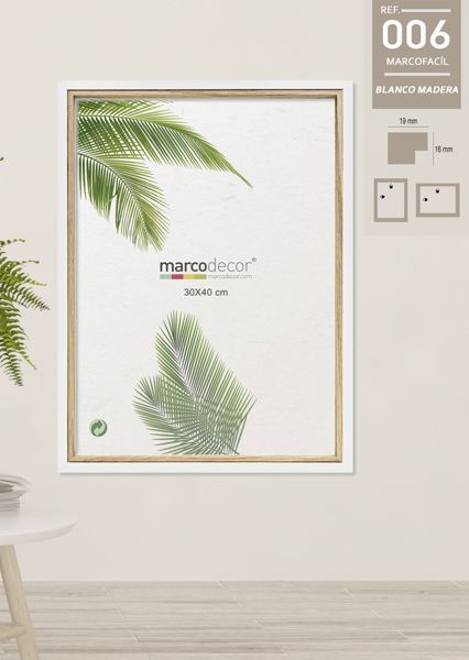 F.marco diploma ref- 006 blanco madera a3-29,5x42