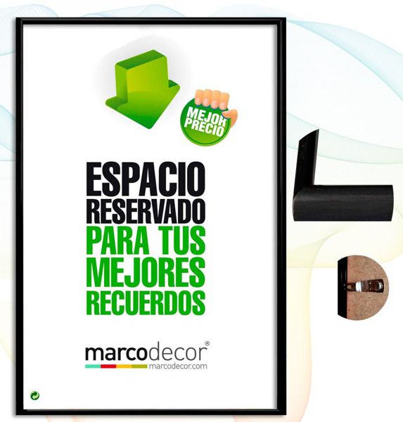 K.marco plastico ref- pv11 negro 40x60