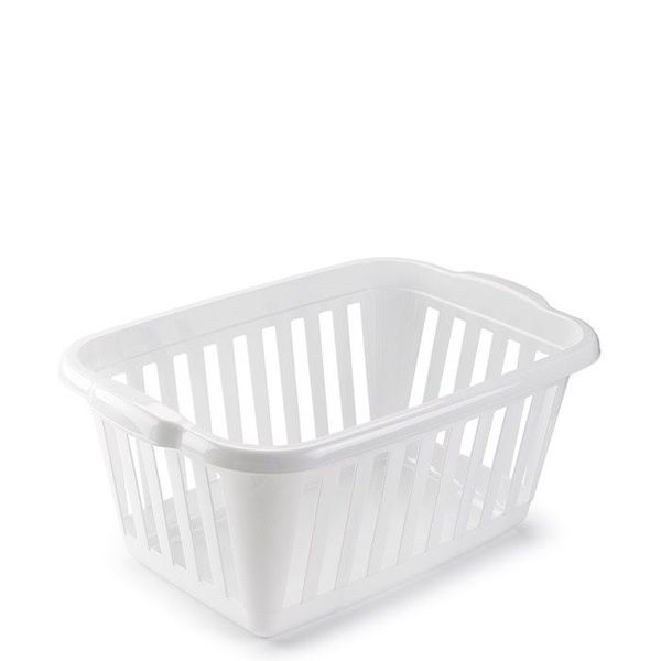 Cesta ropa rectangular blanco