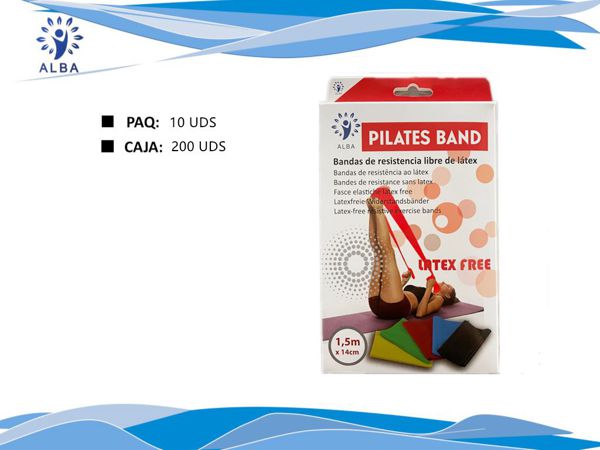 Banda elastica libre d latex rojo 1,5m 1ud