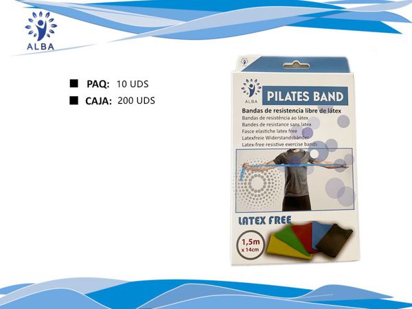 Banda elastica libre de latex azul 1,5m1 ud