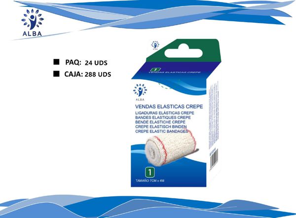 Venda crepe elastic 7cmx4m 1 unidad