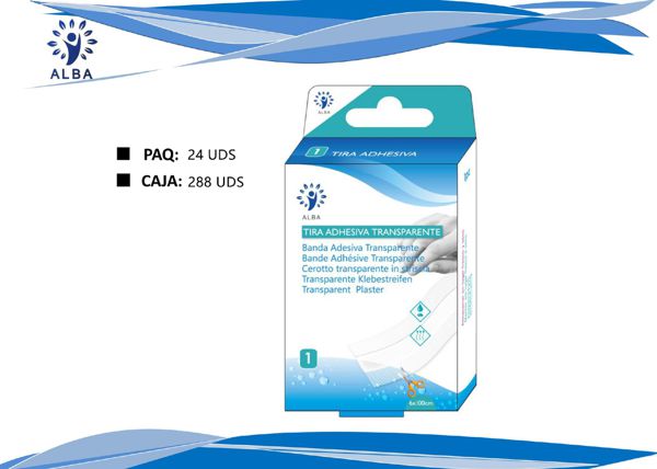 Tira adhes transparente 1m 100(1 tam}